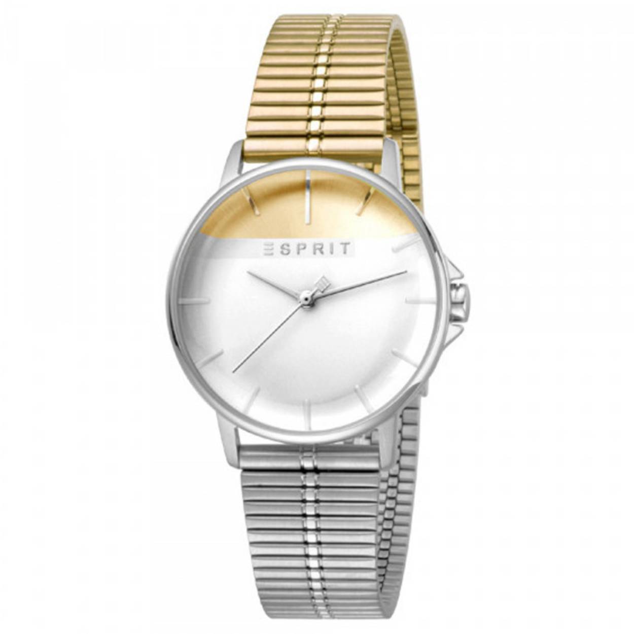 Dit dames horloge is van het merk Esprit. Het is een quartz horloge met een band gemaakt van RVS. De diameter van de kast is 32mm.