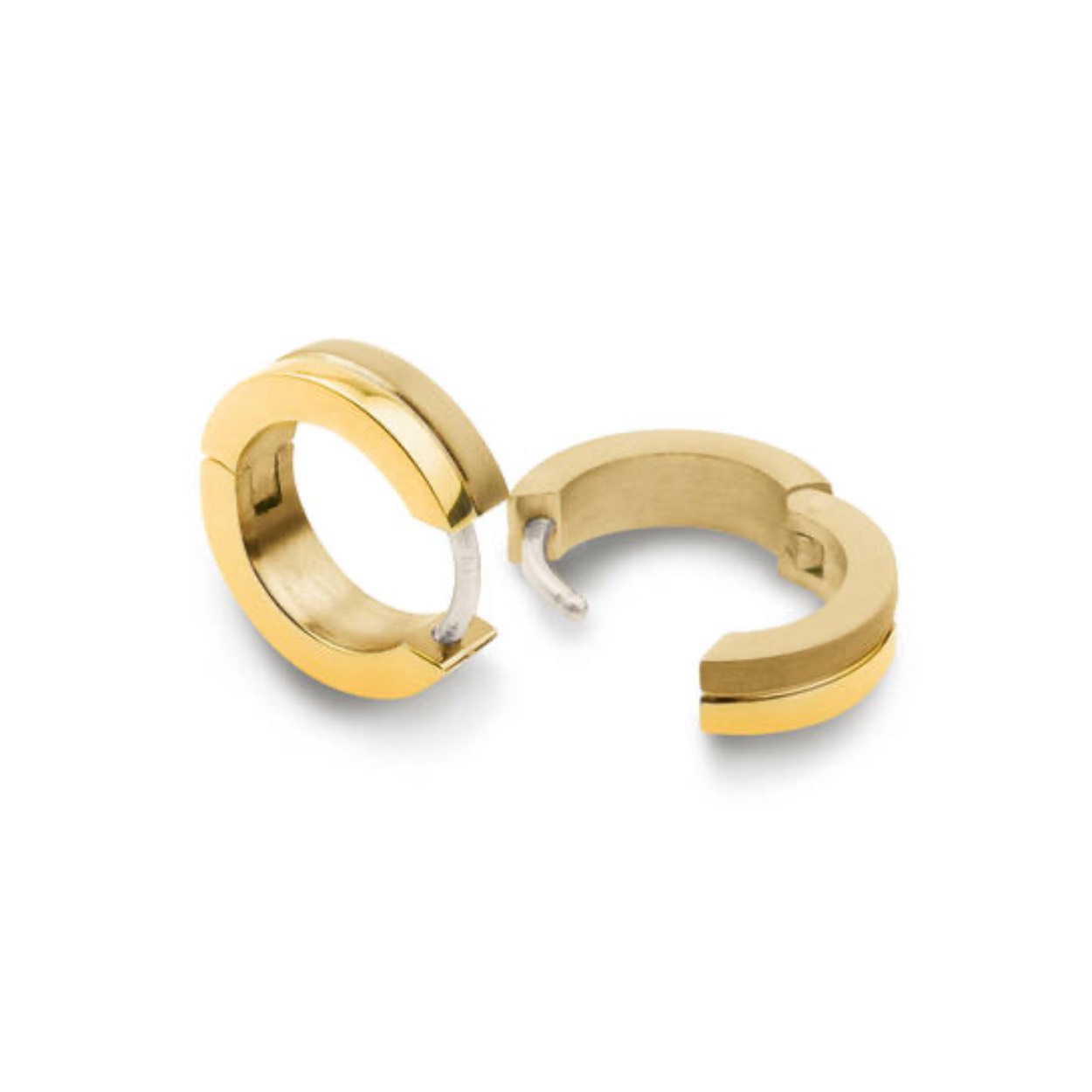 Boccia Titanium goldplated Oorringen mat glans