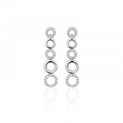 Oorstekers rond zilver zirkonia