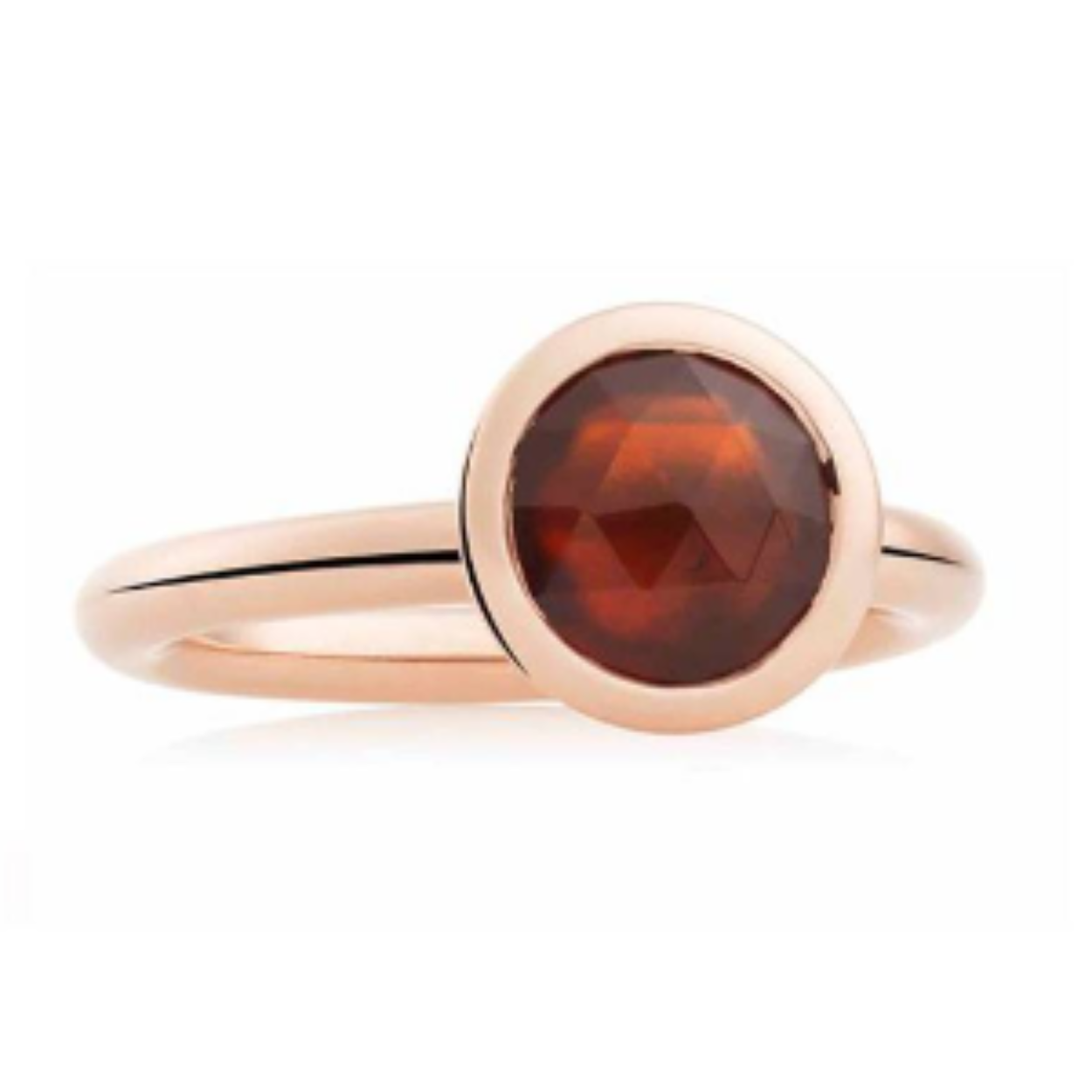 8RR4709HEC BRON ring rosegoud met Hessoniet granaat