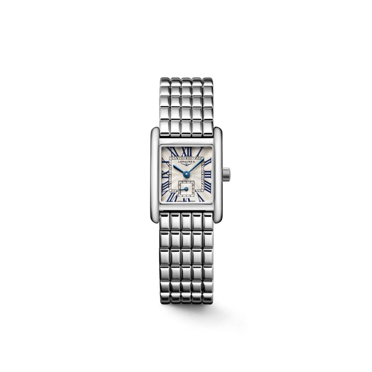 Dit Longines horloge behoort tot de Dolce Vita collectie.
Referentienummer: L5.200.4.71.6

De Longines is voorzien van een quartz uurwerk. De kast en band zijn gemaakt van roestvrij staal. Het horloge heeft een diameter van 29 x 21.5 mm en is getest op een waterdichtheid van 3 ATM / 30 M. Het horloge heeft een krasbestendig saffierglas met meerdere lagen anti-reflecterende coating aan beide zijden