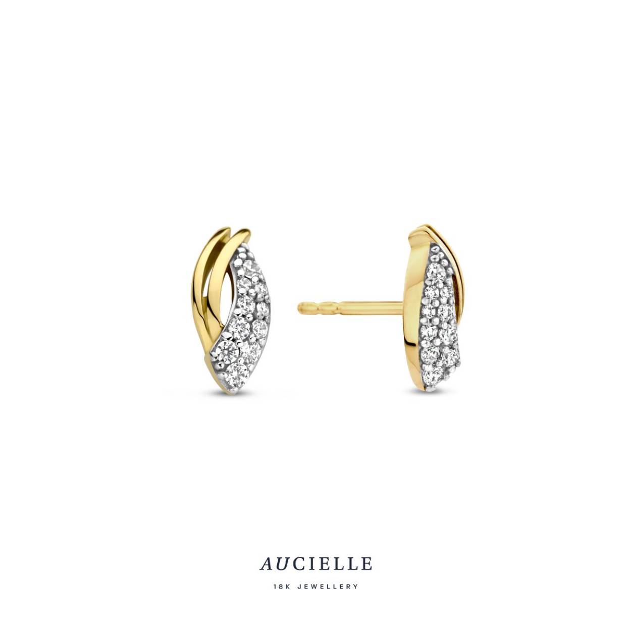Aucielle oorstekers goud 18k