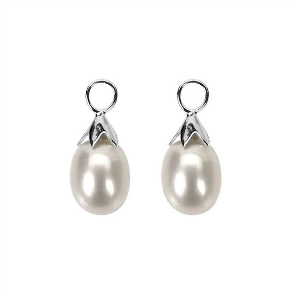 MY iMenso Creoli pair of pendant FWP "white" 9mm drop