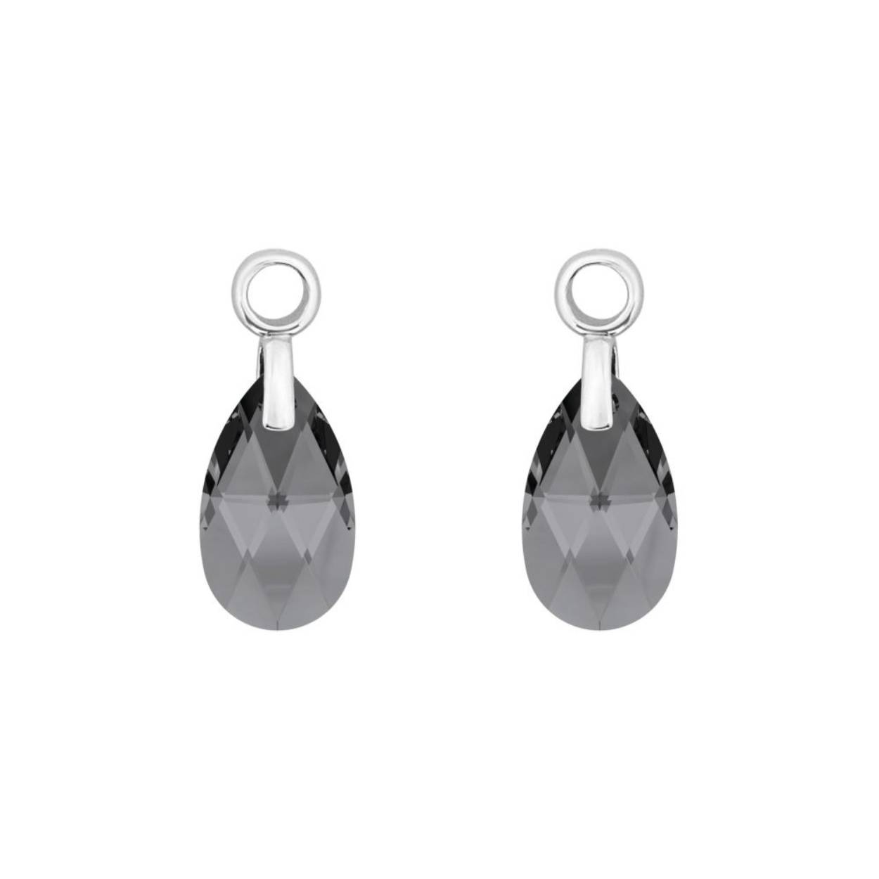 My imenso zilveren oorbedels creoli swarovski silver night 1221290