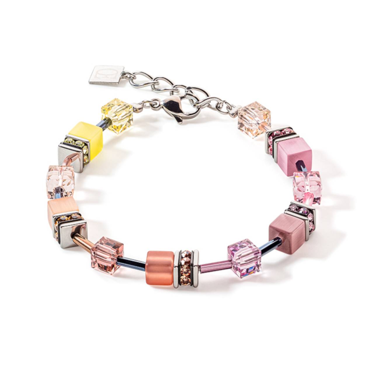Coeur de Lion armband, lila/geel