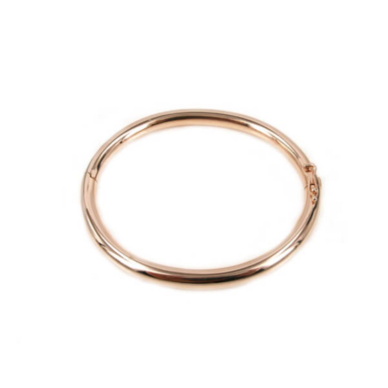 rosegouden slavenarmband met scharniersluiting