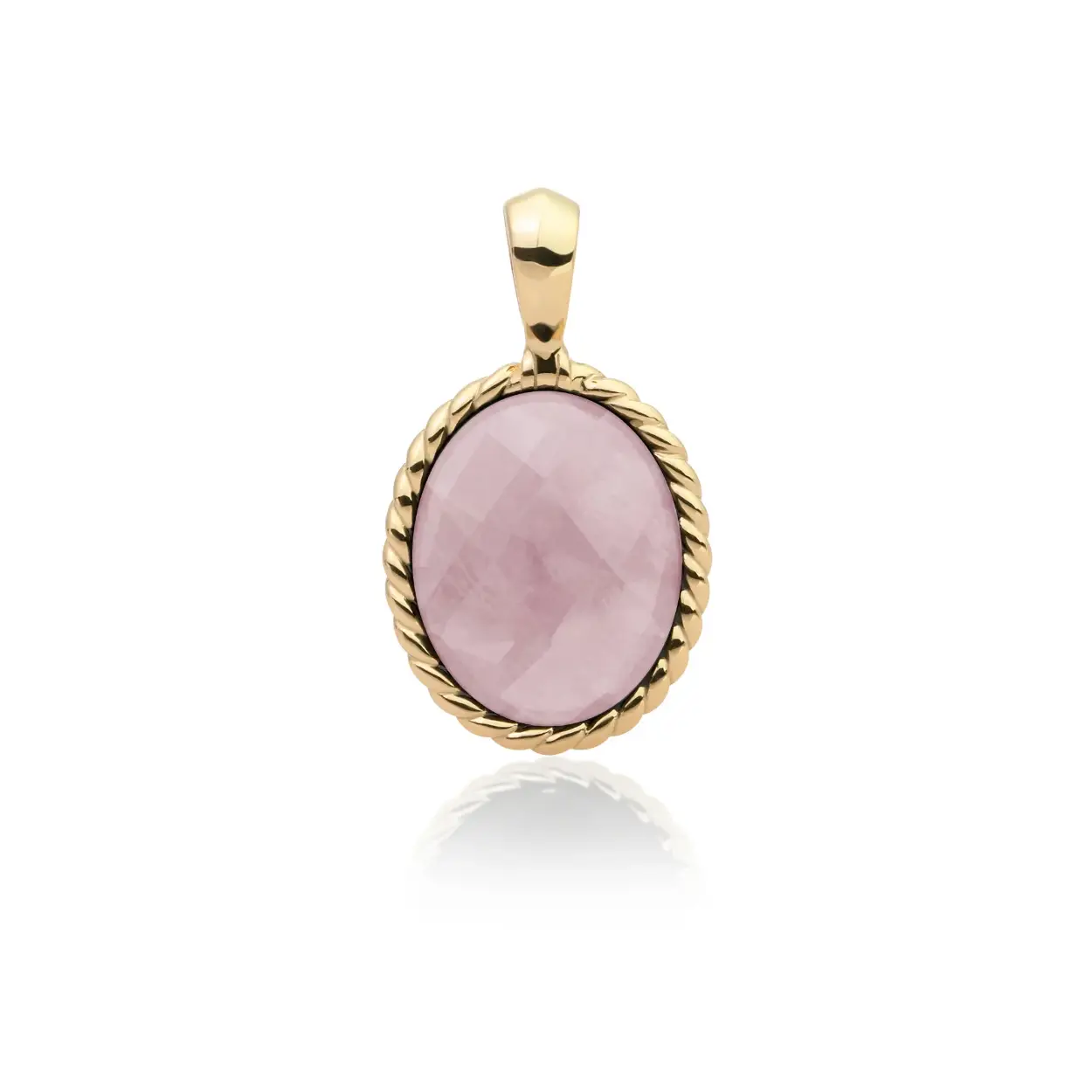 Sparkling Jewels Hanger Pink Opalite Twist Amulet Gold SPG21-G66
