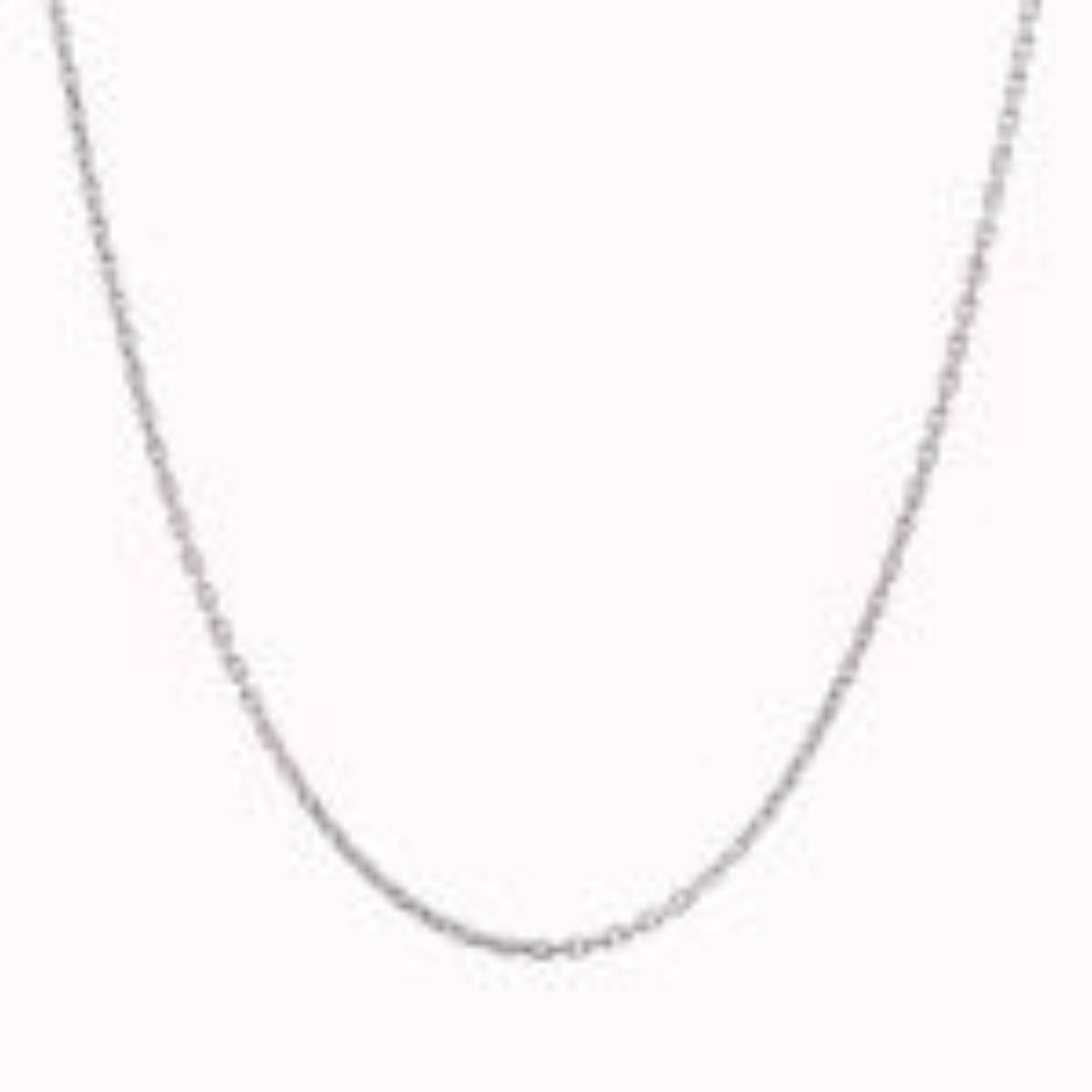 14krt, witgouden anker collier 2.2 gr 45 cm