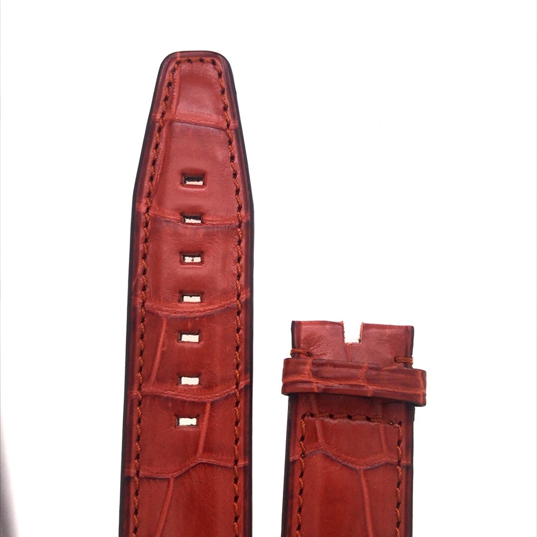Bruine croco horlogeband aanzet 20mm