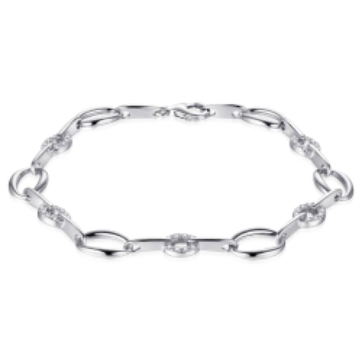 Zilveren armband met zirkonia's