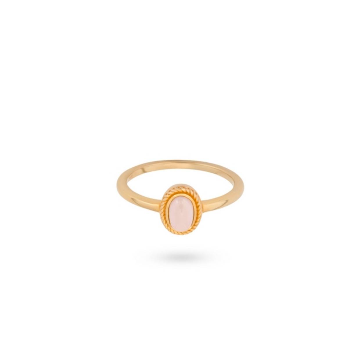 24Kae Ring met parel - 925 Sterling zilver geelgoud verguld 12429Y/52 