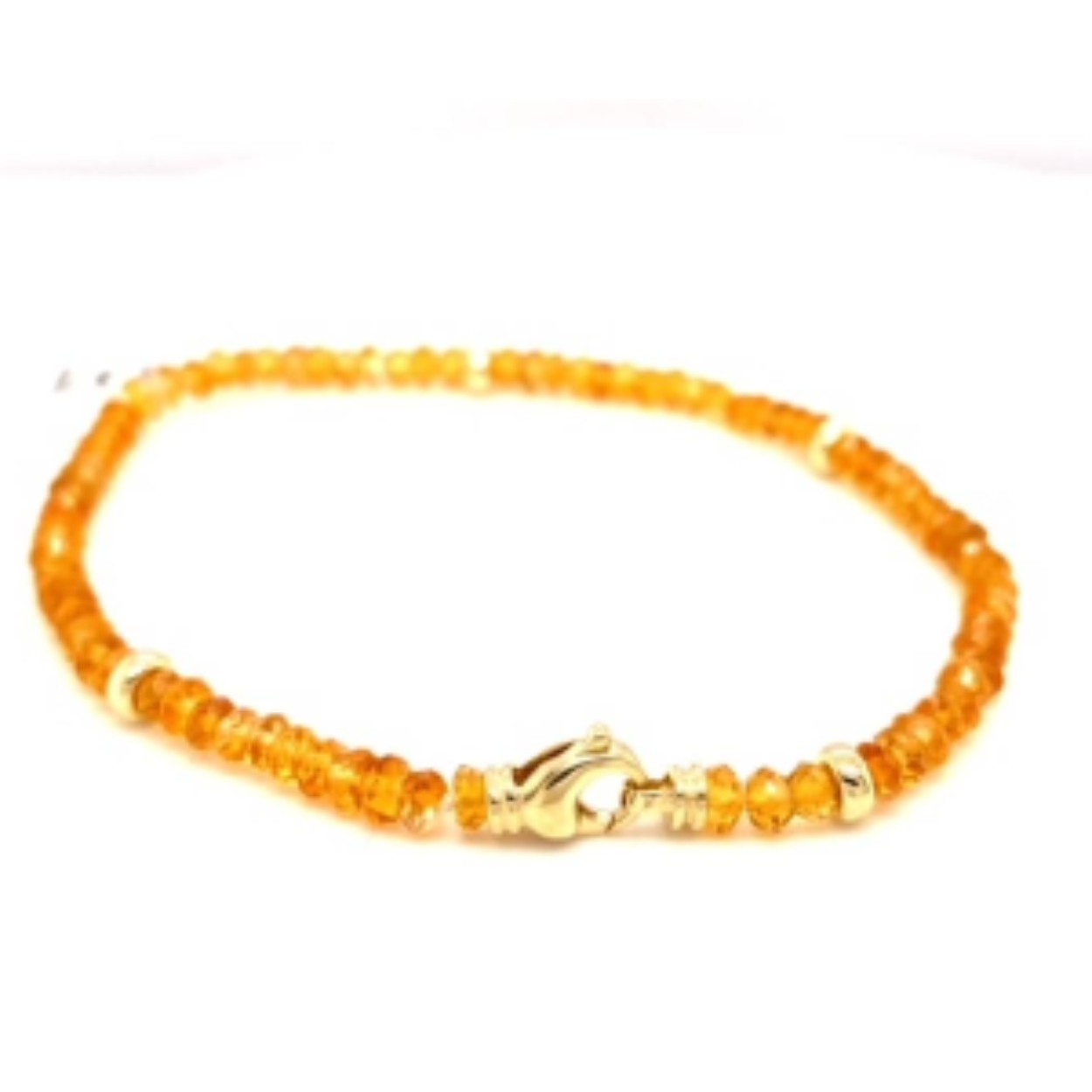 4mm citrien armband met gouden sluiting
