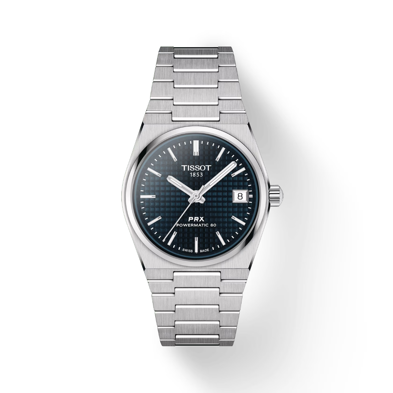 In 1978 werd de Tissot PRX geboren, nu vieren we zijn comeback. De nieuwe Tissot PRX, het horloge voor mensen met passie voor design en oog voor vernuft, met een verfijnde tijdloze retrolook. Een taps toelopende en slanke kast en een solide, maar ergonomische leren geïntegreerde band maken de PRX een iconische explosie uit het verleden en een modern verfijnd stuk, voor mensen van alle leeftijden.

De Tissot is voorzien van een Kaliber 11 1/2''' uurwerk en de kast is gemaakt van roestvrij staal . Het horloge heeft een diameter van 35 mm en is getest op een waterdichtheid van 10 ATM / 100 meter. De band is gemaakt van roestvrij staal.