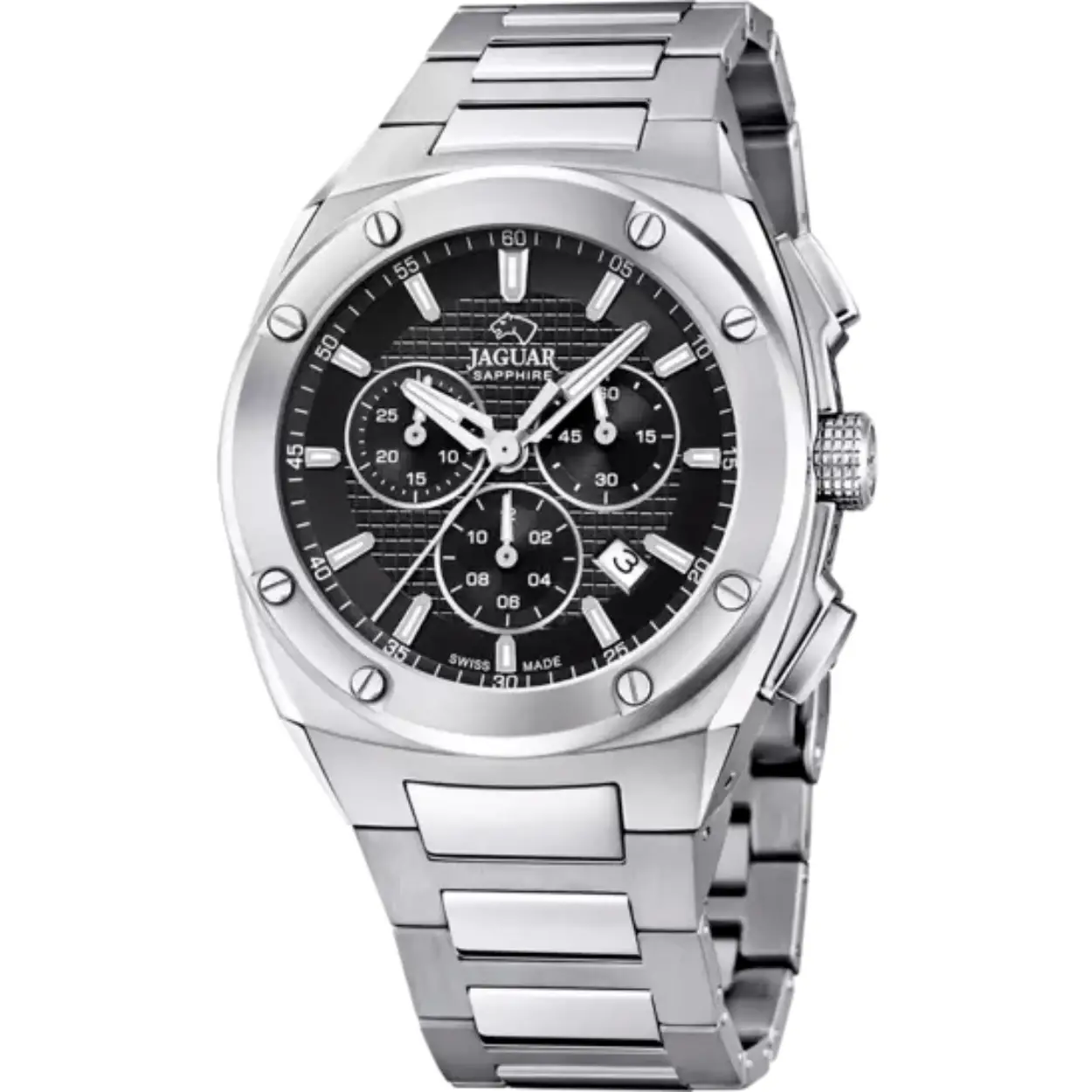 Jaguar heren horloge J805/D met een staal kast en een saffier glas

De kwaliteit en Zwitserse preciesie van het Jaguar merk staat synoniem met voorstreffelijkheid en biedt het beste voor de conoisseurs van haute horlogerie.