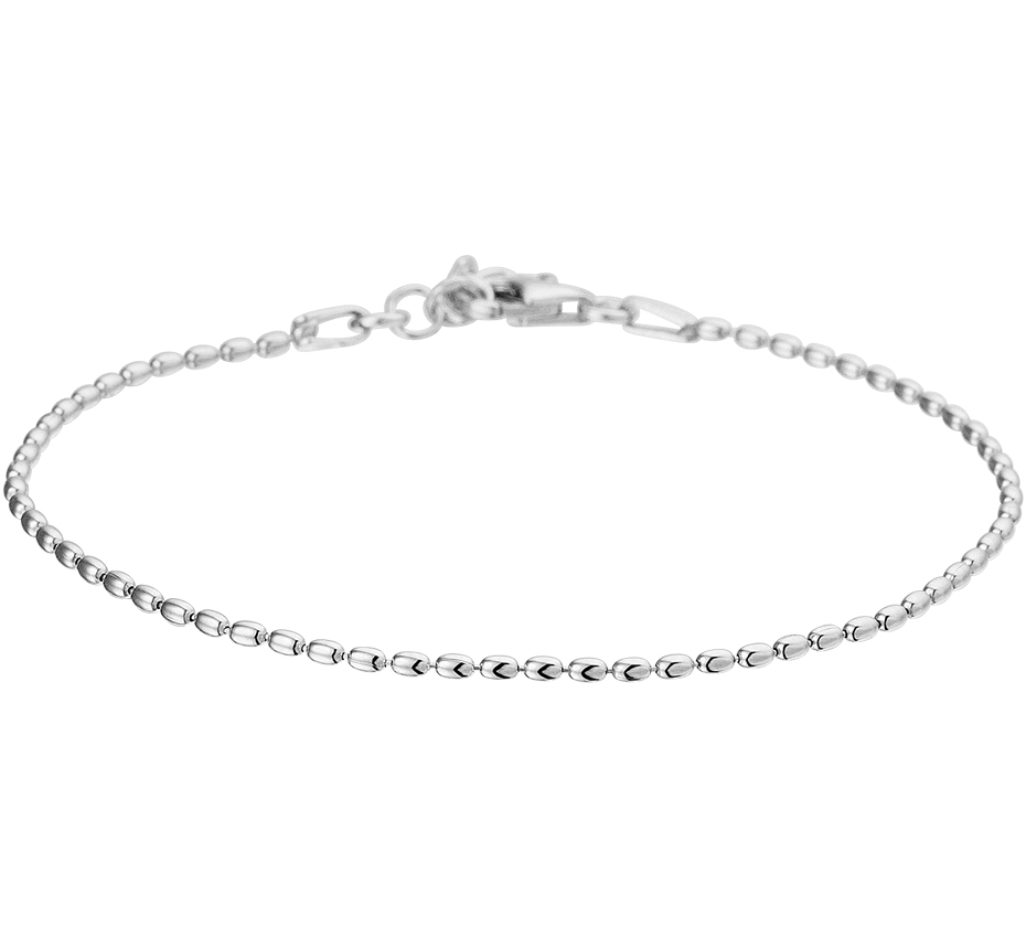 Gerhodineerd zilveren 1.5mm bolletjes armband met een lengte van 17cm met een extensie van 2cm. De armband is uitgevoerd met een stevige karabijn sluiting en is te combineren met bijpassende sieraden uit onze collectie.
