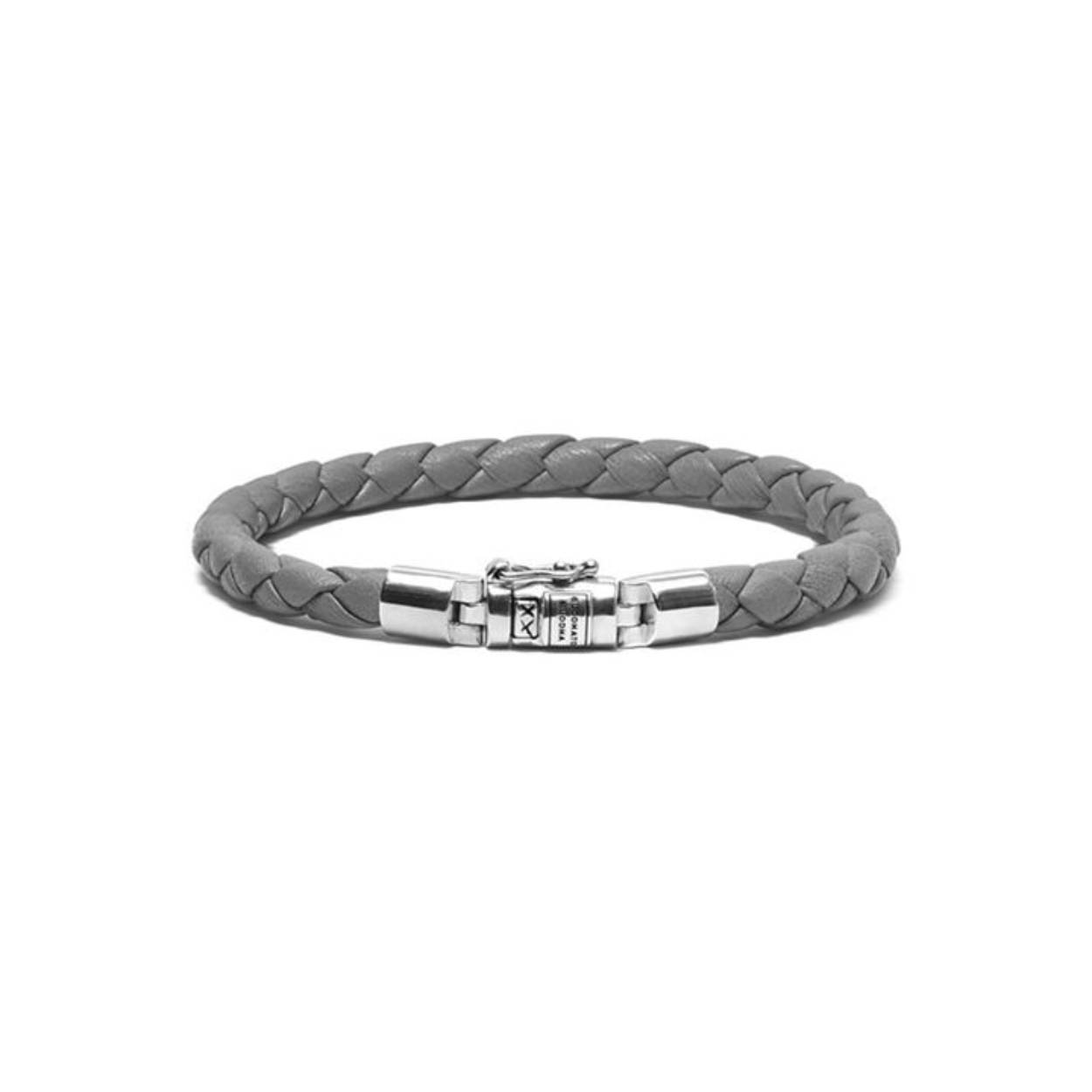 Buddha to Buddha armband grijs leder zilveren sluiting J545GA-F