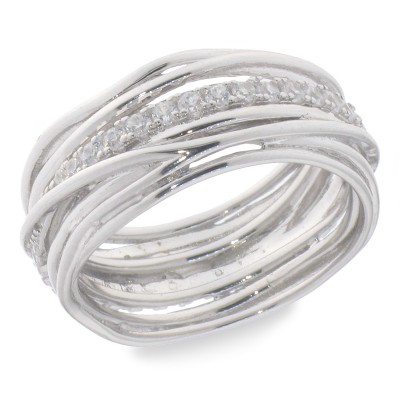 Band ring 1 baan zirconia