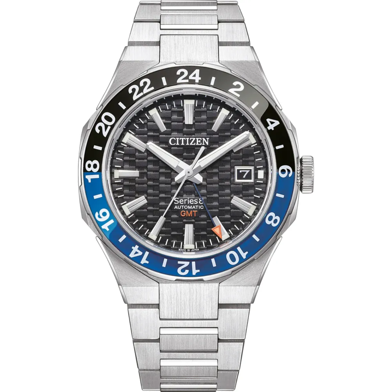 Citizen Series 8 Automaat, GMT, Cal 9054, Saffierglas 100m WR