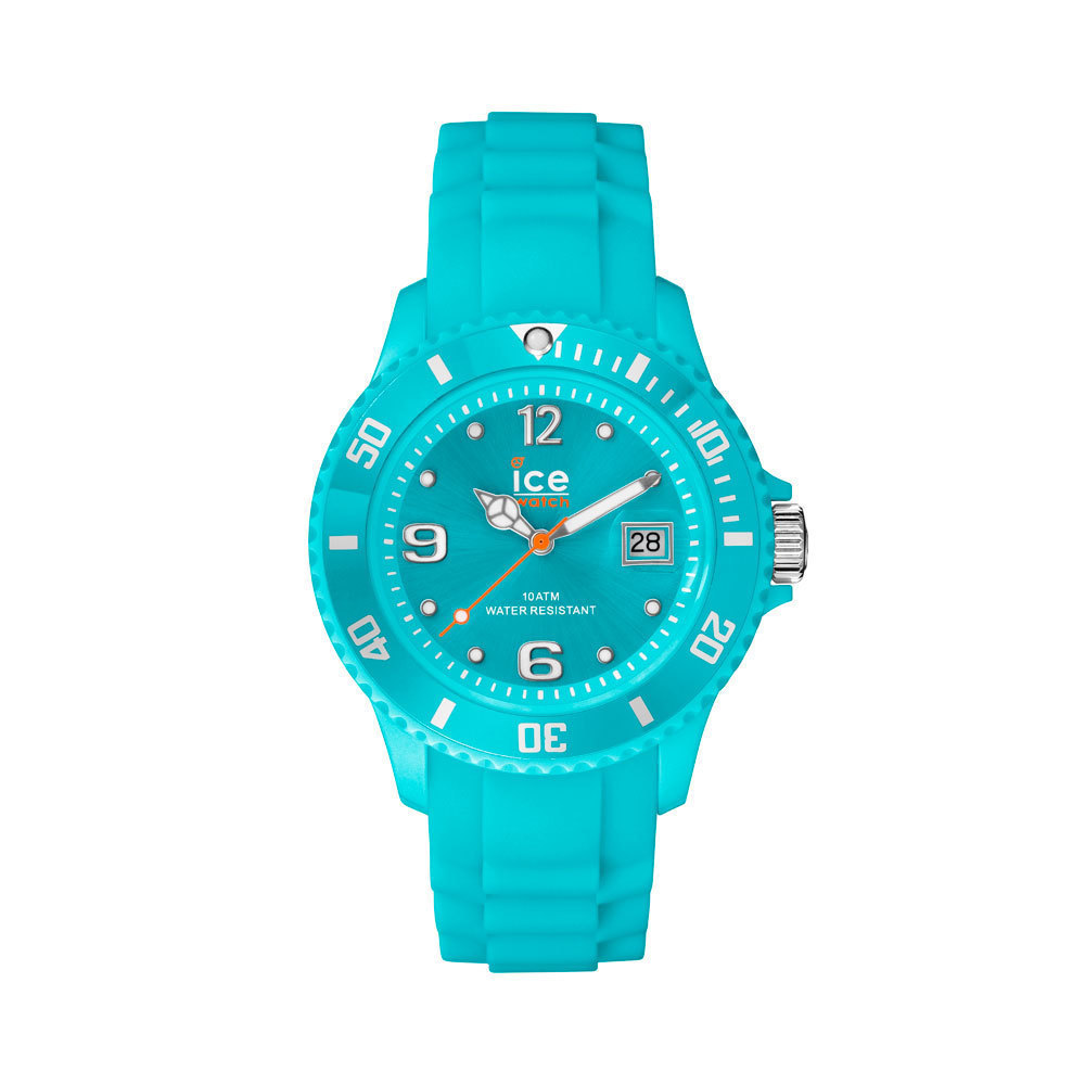 Dit horloge uit de Ice Forever collectie van Ice Watch heeft een turquiose band, kast en wijzerplaat. Met de 30mm extra small maat is dit horloge perfect voor de kleine polsjes. Dit horloge heeft mineraal glas, een ronde kastvorm en is 10ATM waterdicht, wat betekent dat ermee gezwommen kan worden.