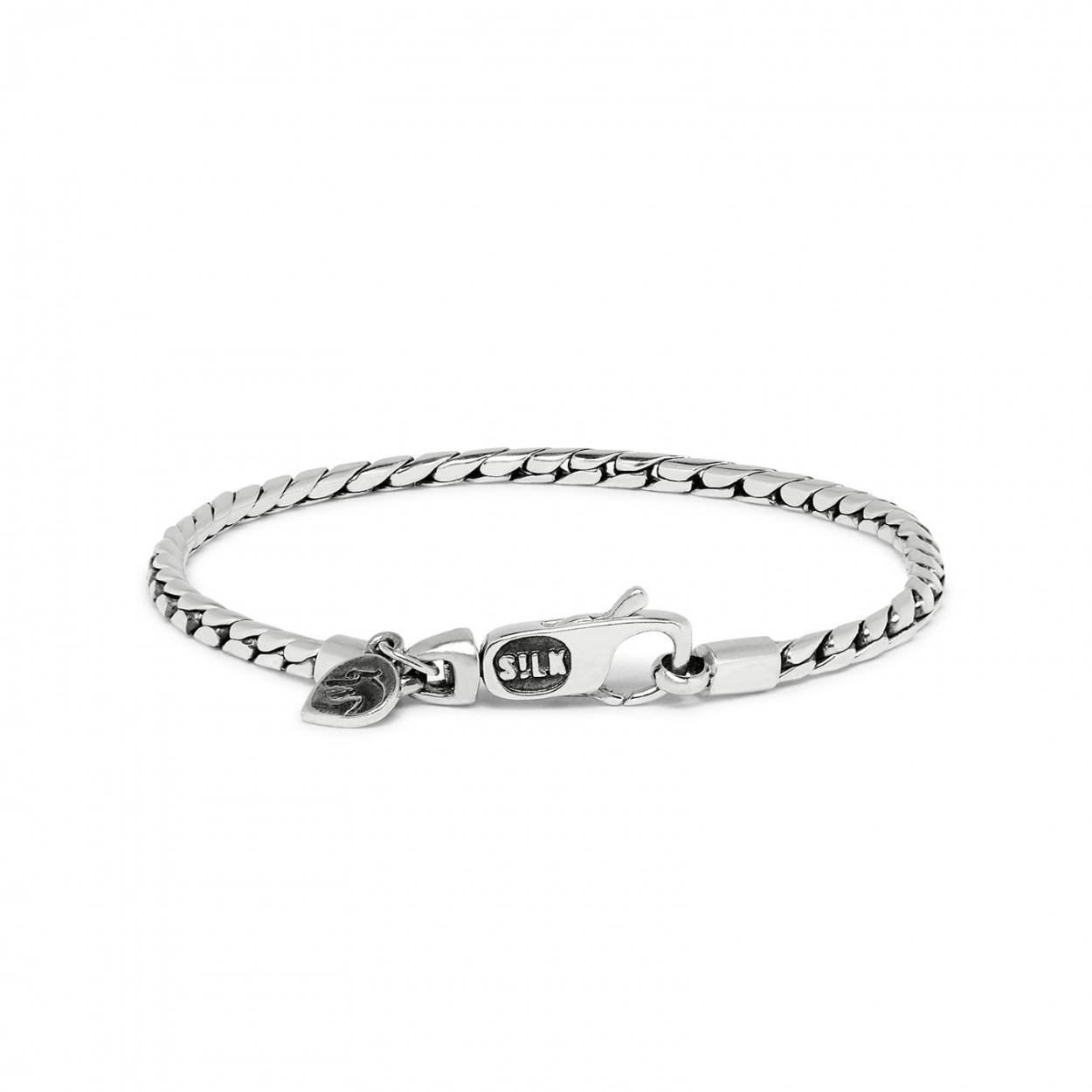 248 Dua collectie.
Lengte: 20 cm
Breedte: 3 mm 
Zilver 