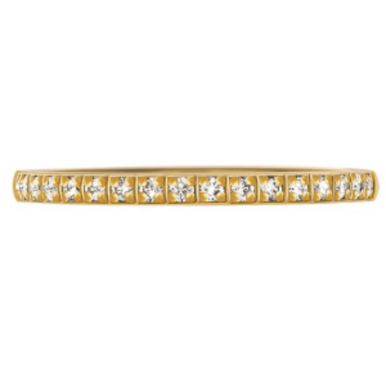 Geel gouden ring met Briljant 9x 0.01 crt