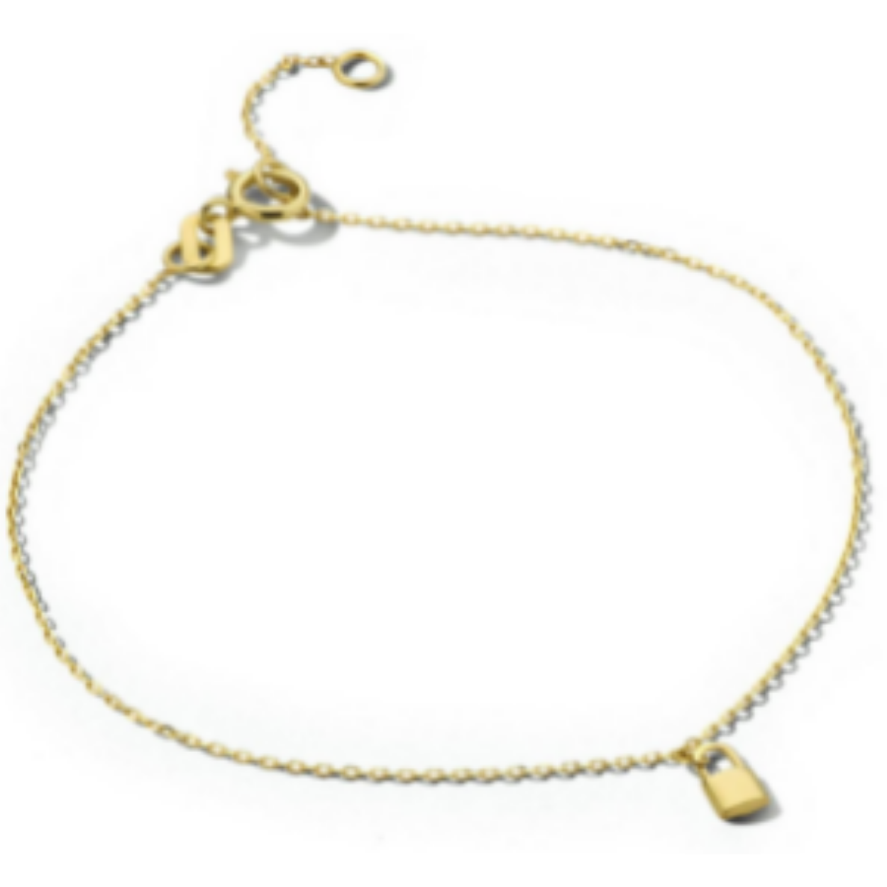 14krt Gouden armband met slotje 19cm