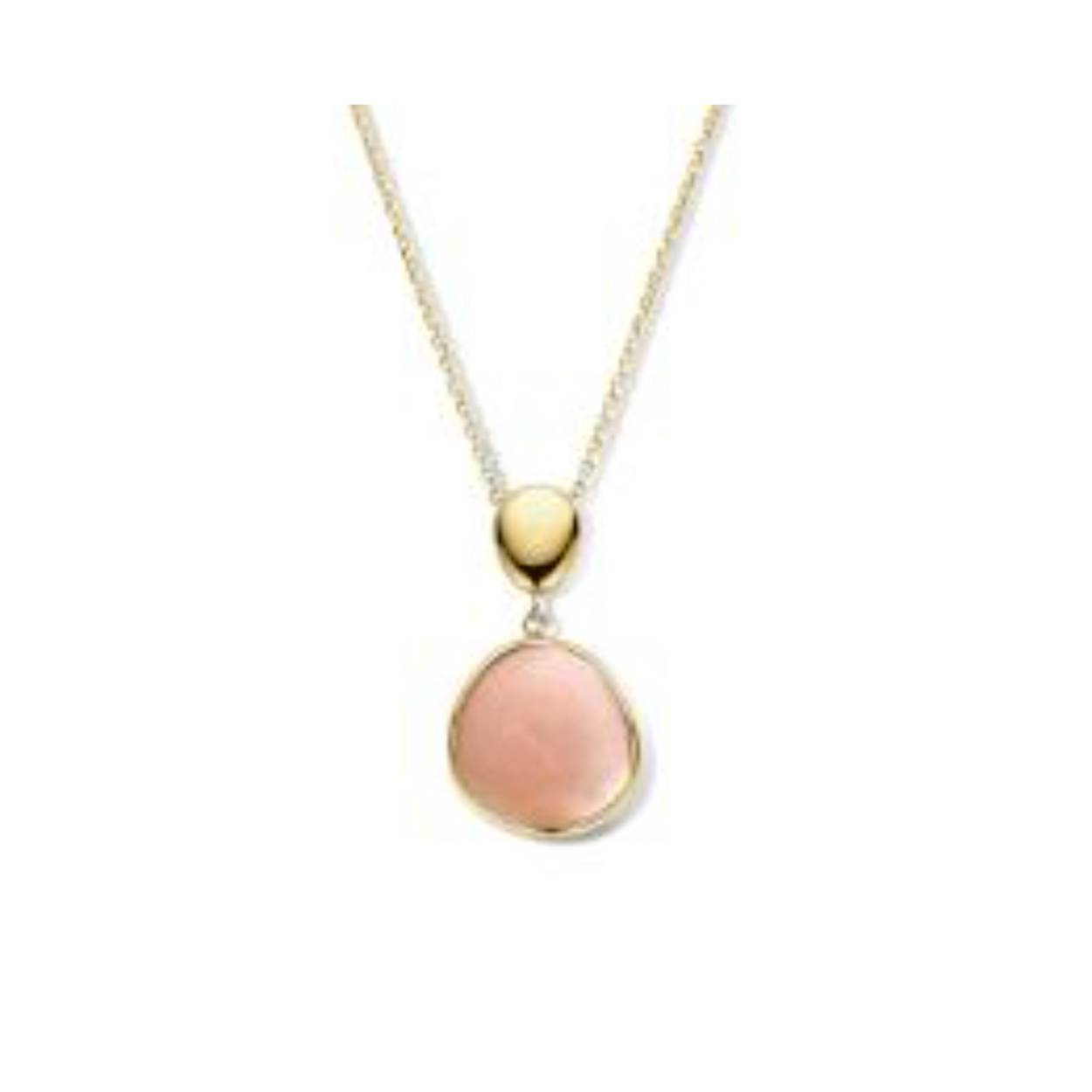 14kt Gouden collier met hanger Peach Maansteen