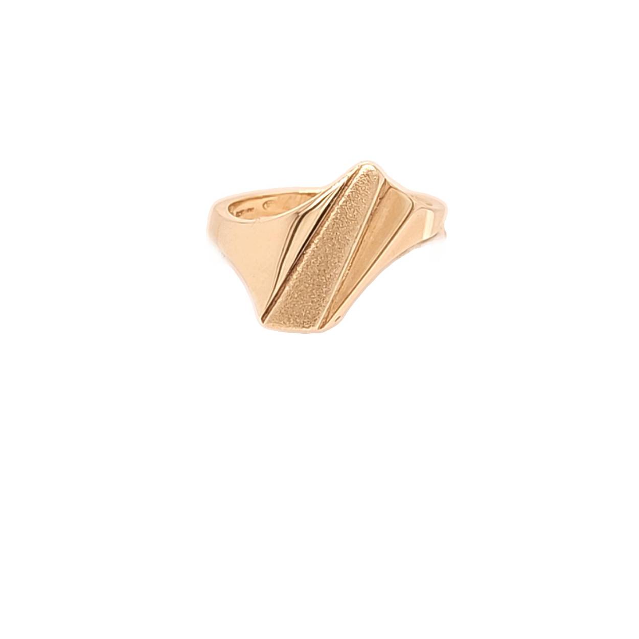 geelgouden ring mat/glimmend