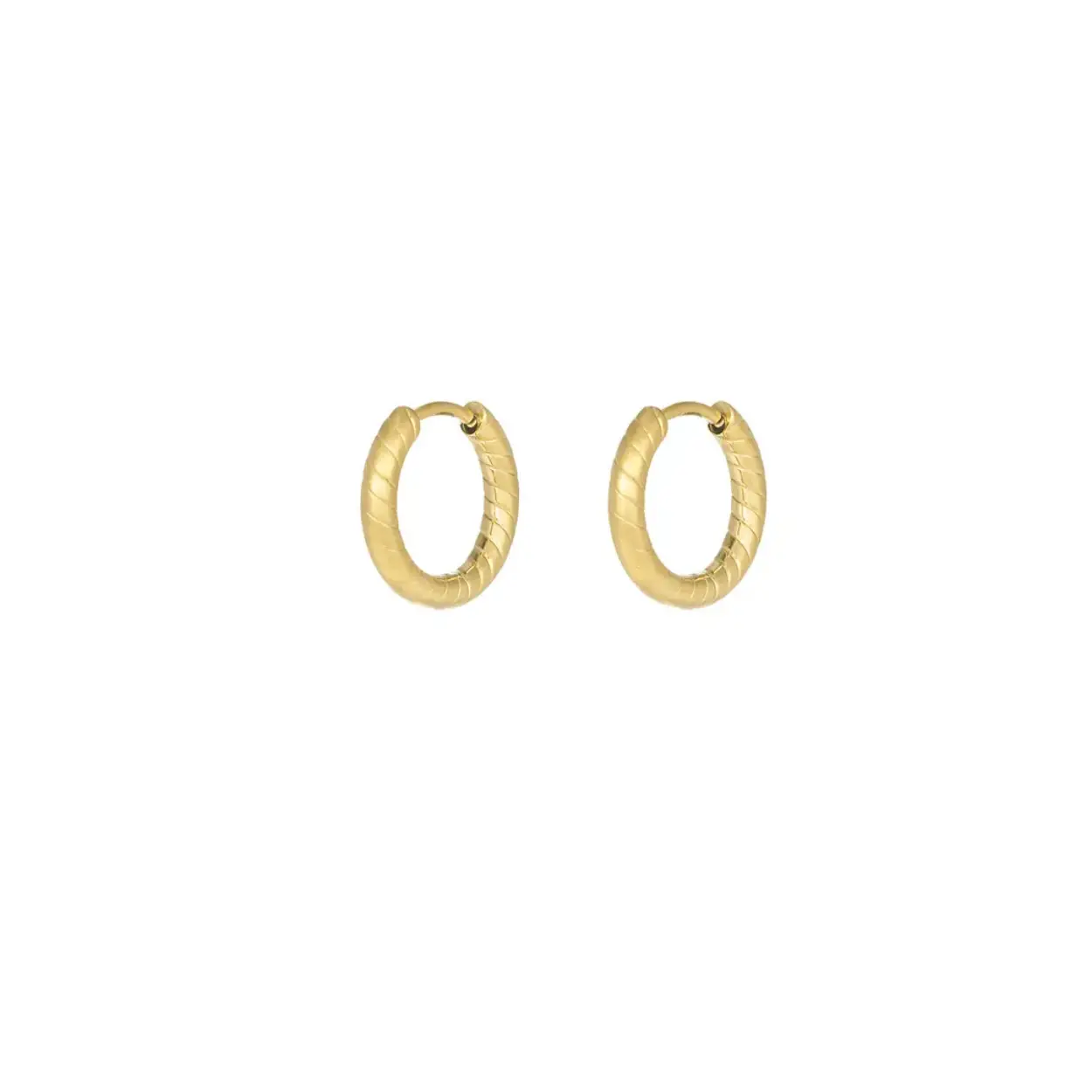 Refined relief earrings - Gold color