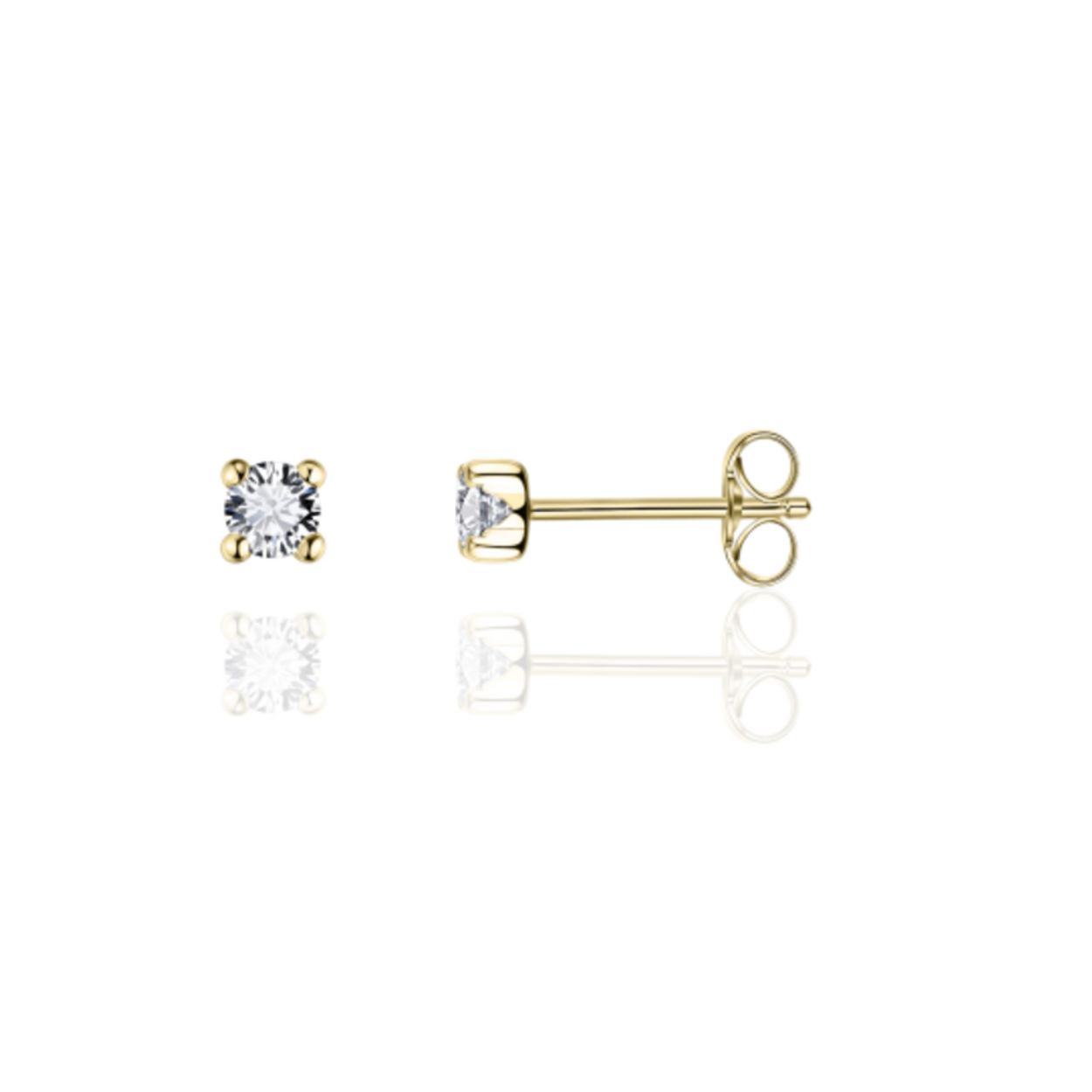 Gisser Jewels Zilver oorstekers goud VGE001/3