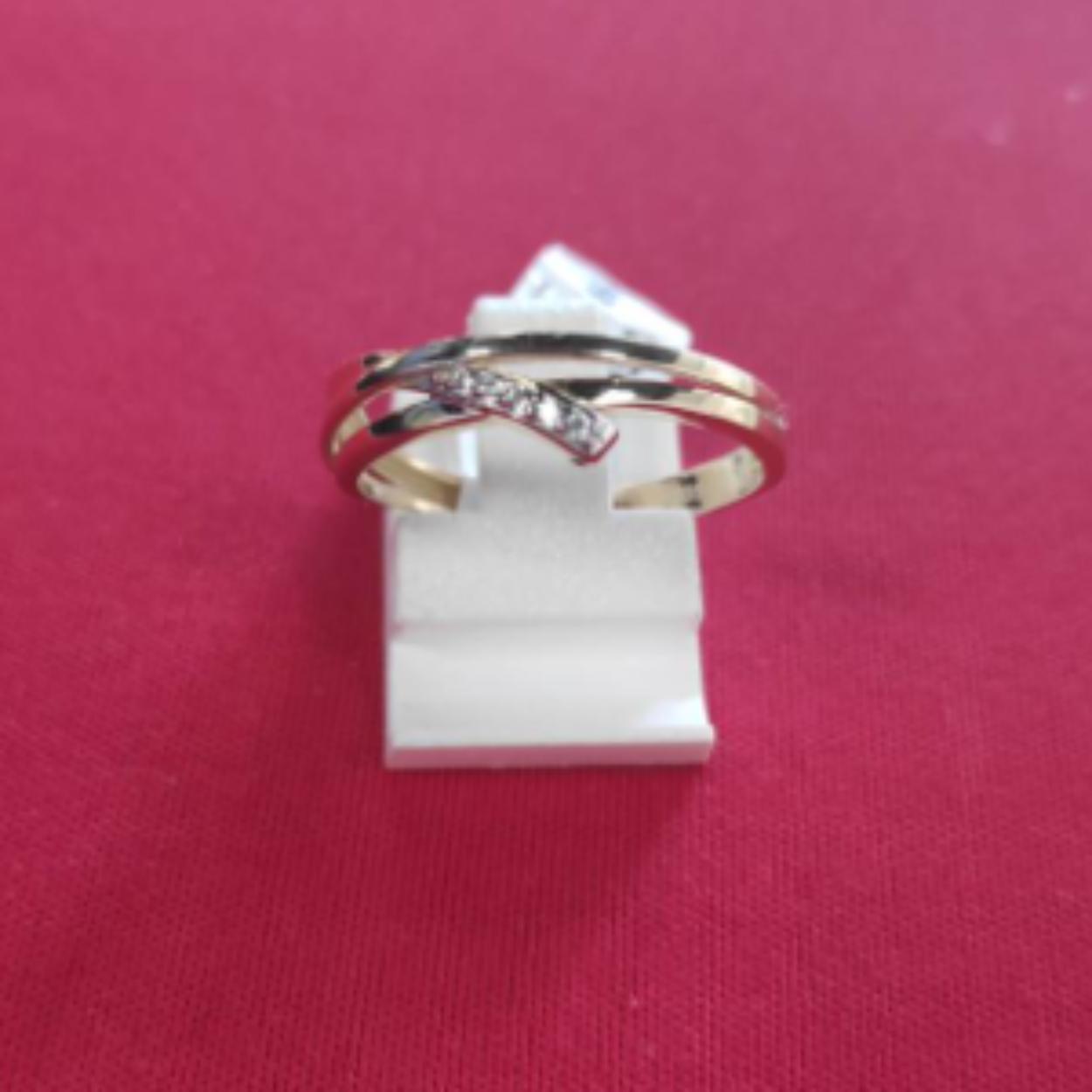 Gouden ring met zirkonia in maat 52 (16,5)