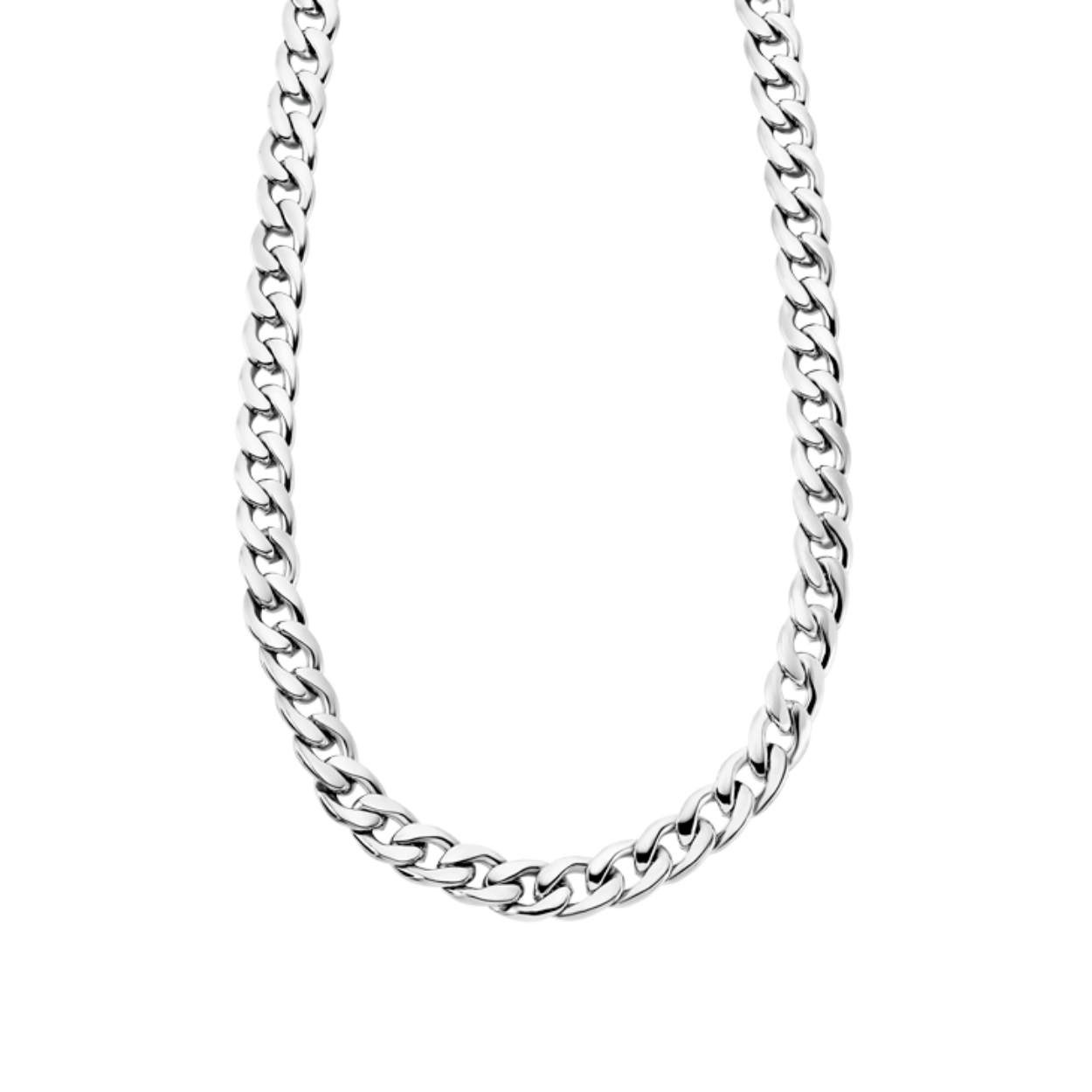 edelstalen Lotus staal Collier met Gourmet schakel