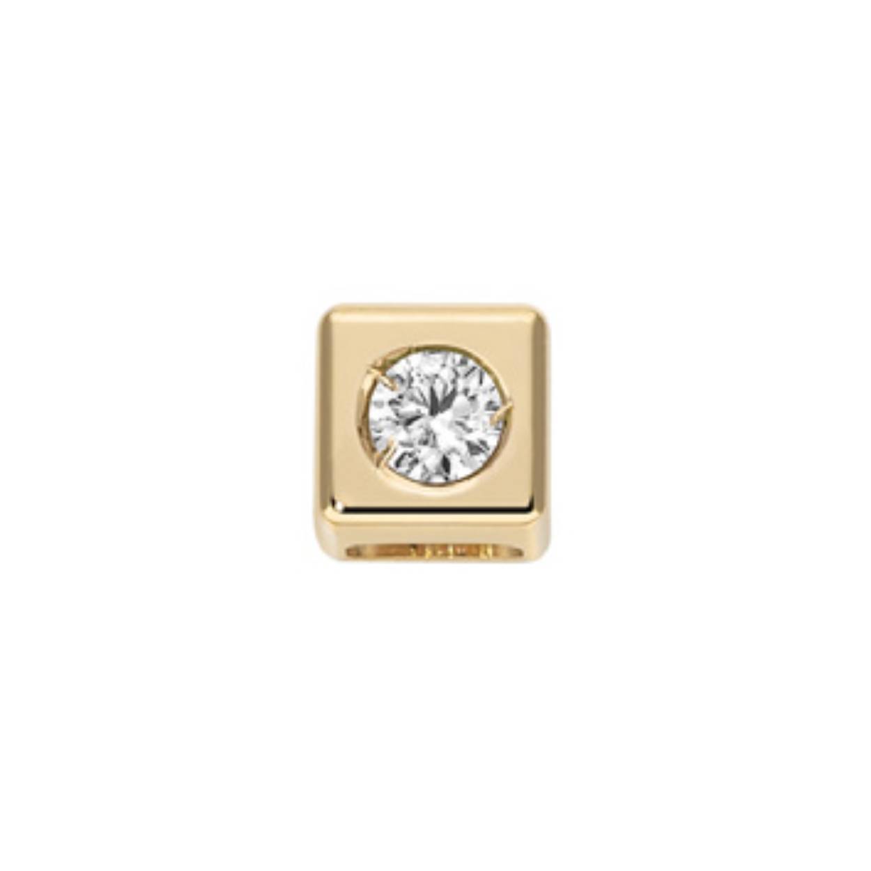 18 krt geelgouden element met 0.02ct diamant