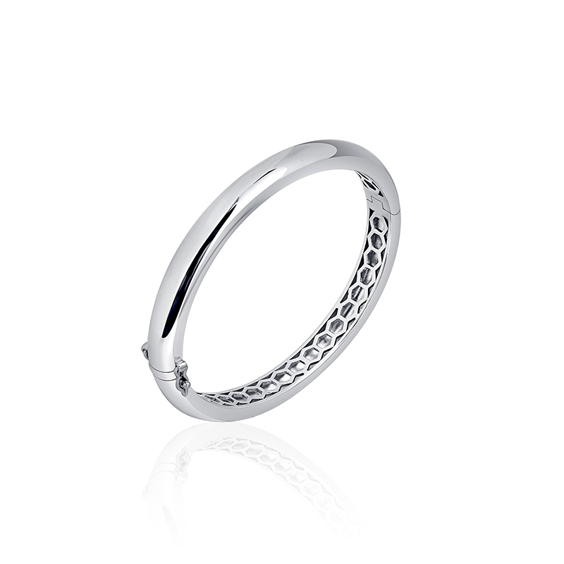 ZILVEREN BANGLE ARMBAND ROND 60MM