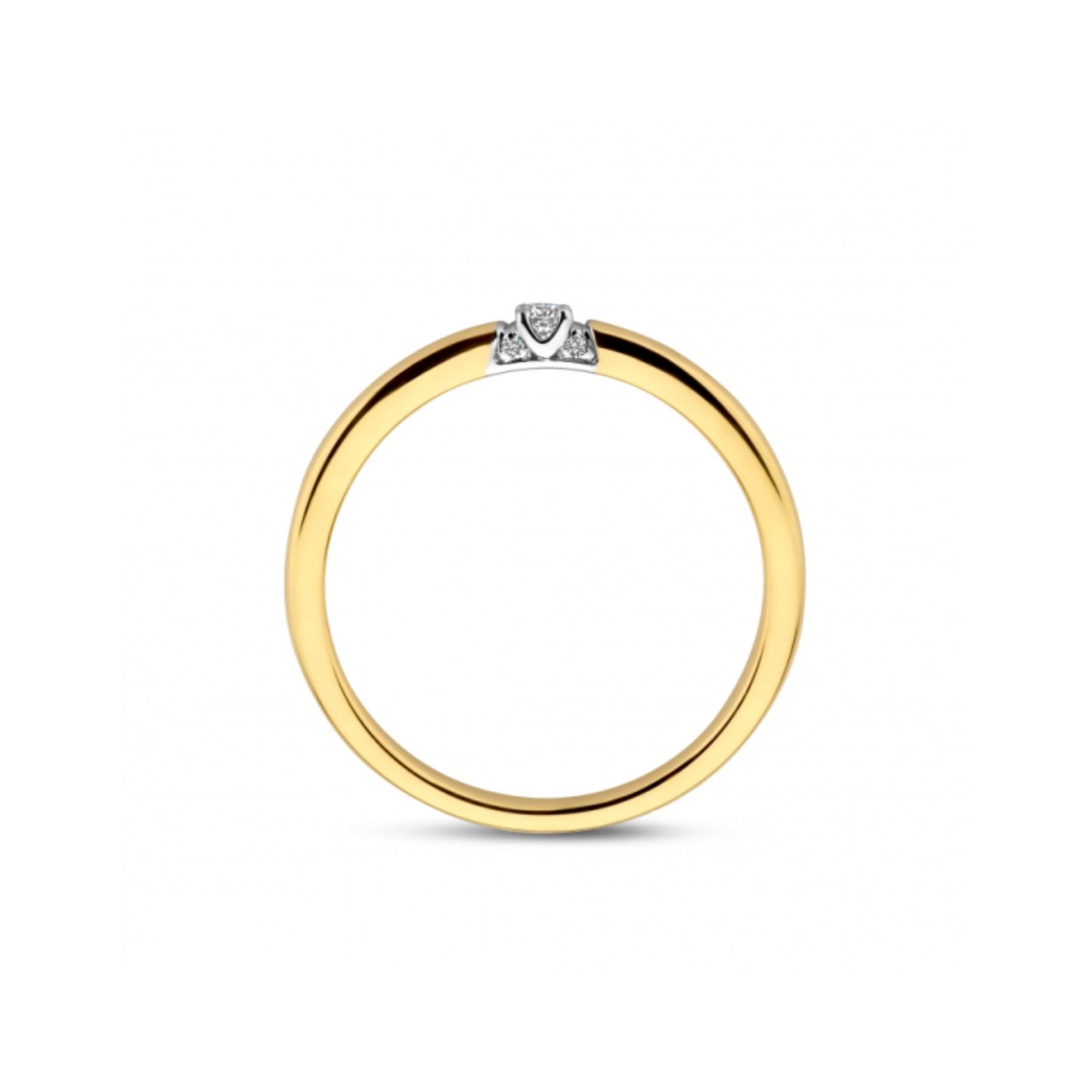 SOAVE ring
Bicolor Memoire ring met zijstenen bevat 1 x 0.05 crt H/Si totaal 0.06 crt. Vanaf de zijkant schittert deze ring je ook te gemoed.