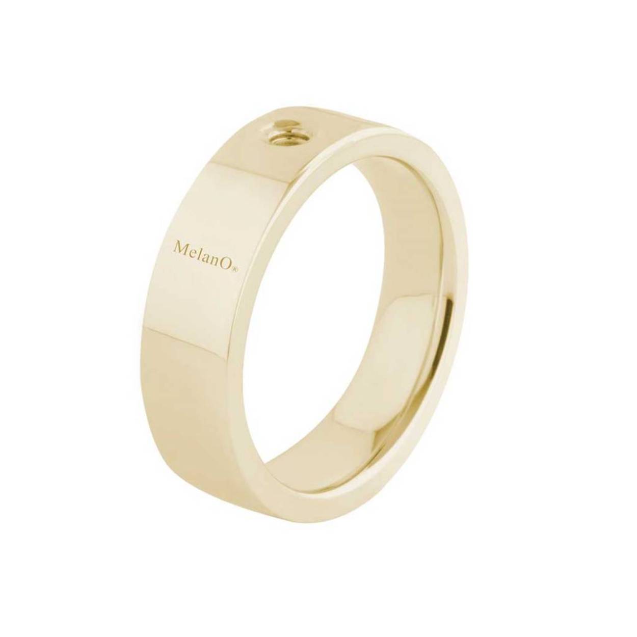 Melano ring, Twisted Tatum 8mm, Goldplated M01R5090G08MM
