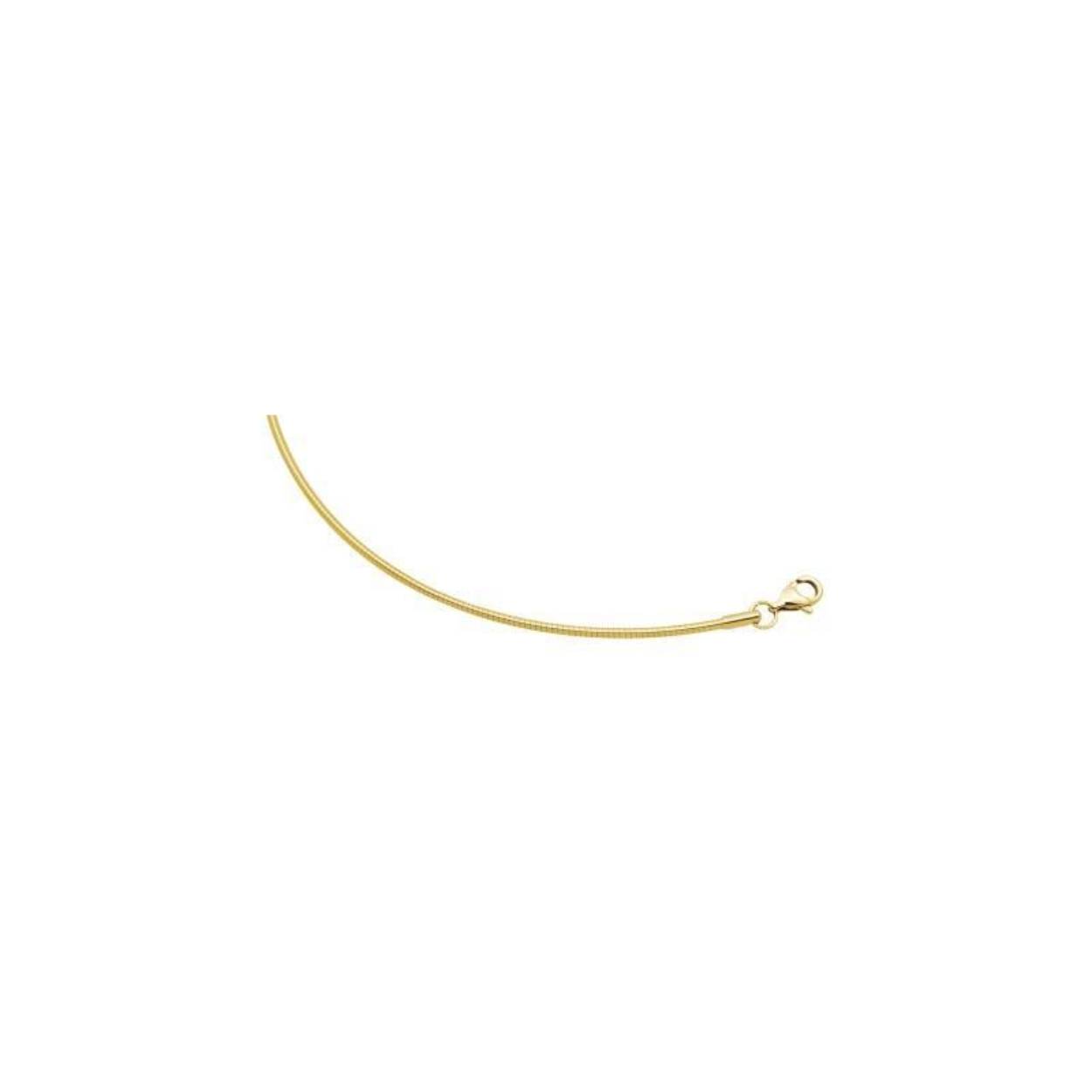 Staal omega collier goudkleurig 42 cm - 2 mm