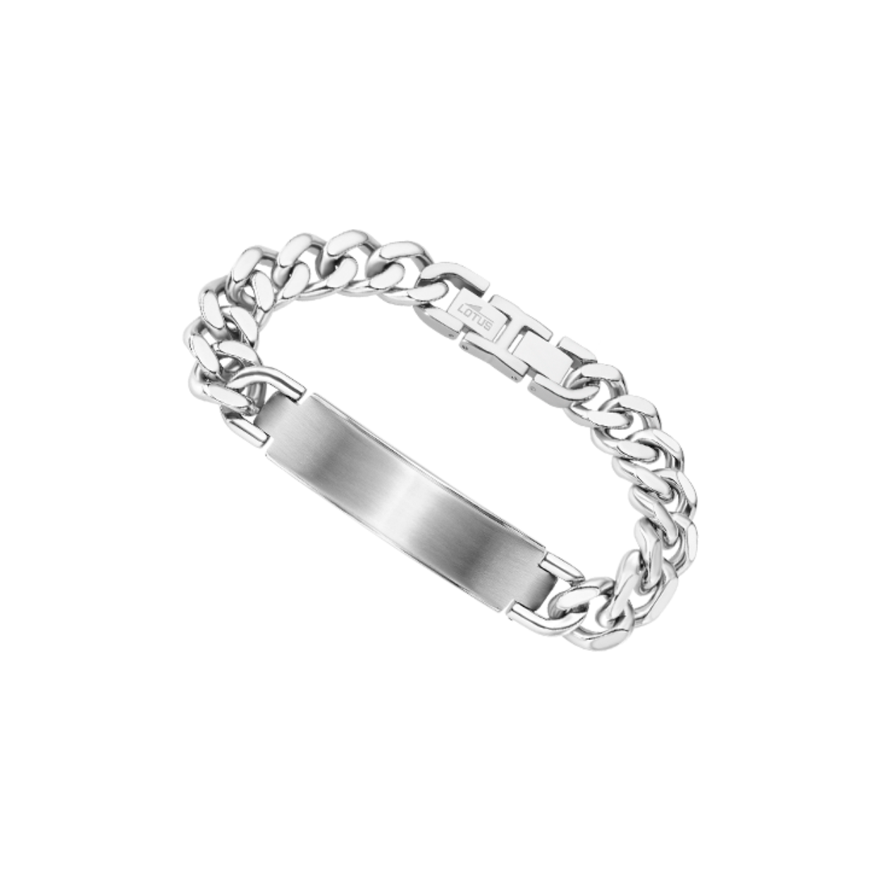 Deze Lotus Style armband voor heren is gemaakt van roestvrij staal en heeft een graveerplaat waarop je een persoonlijke boodschap kunt laten graveren. De armband heeft een stoere en moderne uitstraling en is perfect voor dagelijks gebruik. Draag hem alleen of combineer hem met andere armbanden voor een trendy look. Een stijlvolle toevoeging aan jouw sieradencollectie!
