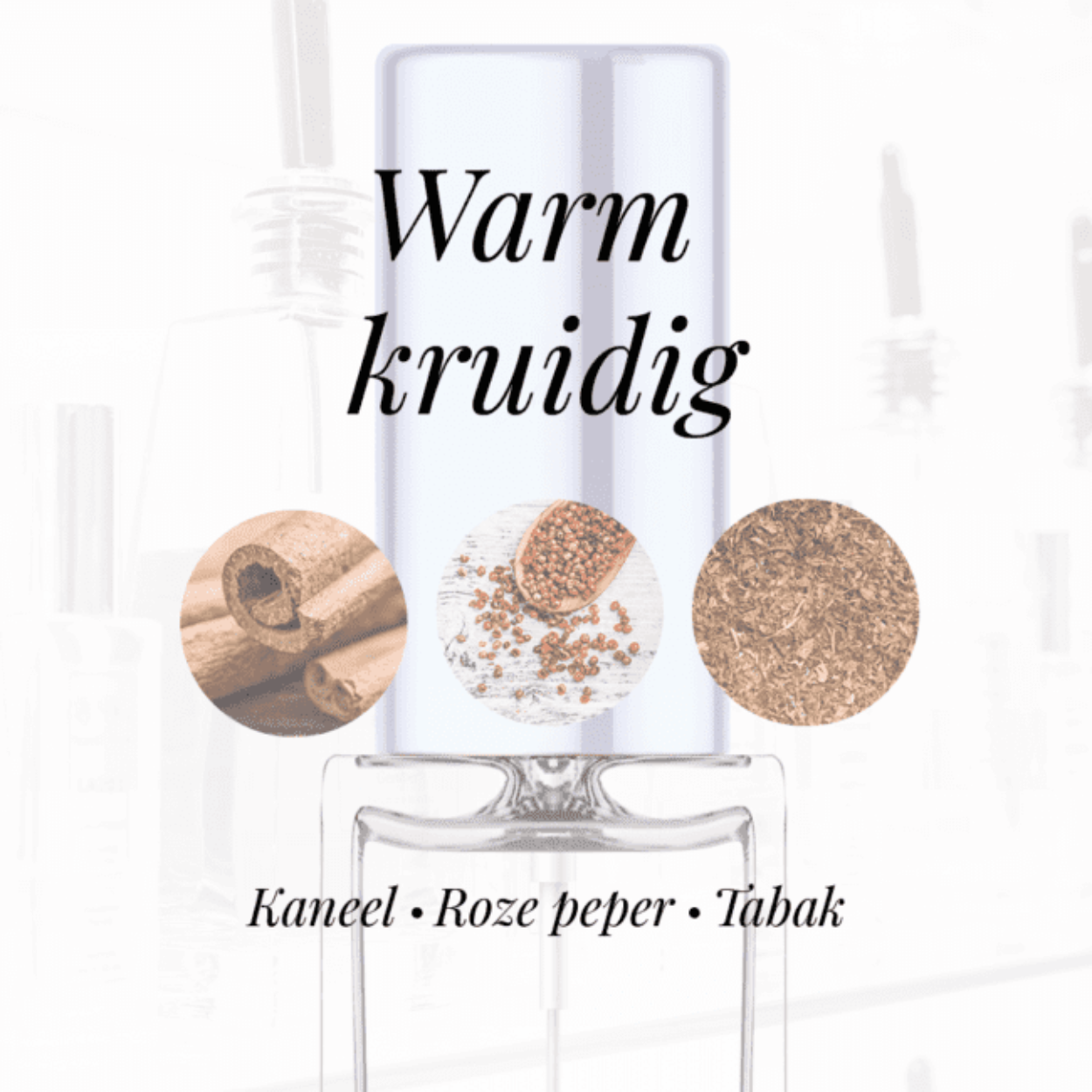 

Eigenschappen
Geur: Warm kruidig
Waarneembare geuren: Kaneel, Roze peper, Tabak
Sillage: Zwaar
Seizoen: Herfst/Winter
Eigenschap: Charmant
Stijl: Stoer
Geurgroep: Houtachtig Kruidige
Hoofdakkoorden: Warm kruidig, Kaneel, Tabak, Zoet, Leer, Zacht kruidig
Top noten: Bergamot, Grapefruit, Roze peper en Elemi
Midden noten: Saffraan, Kaneel en Paprikapoeder
Basis noten: Vetiver, Tabak en Leder