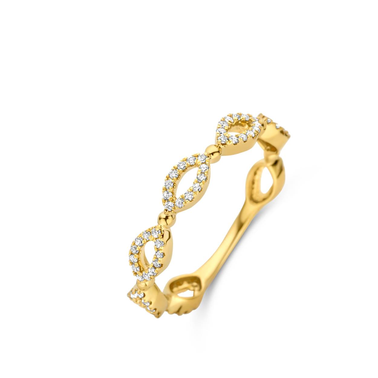 Naiomy Gold ring goud 18k gezet met briljant 32p