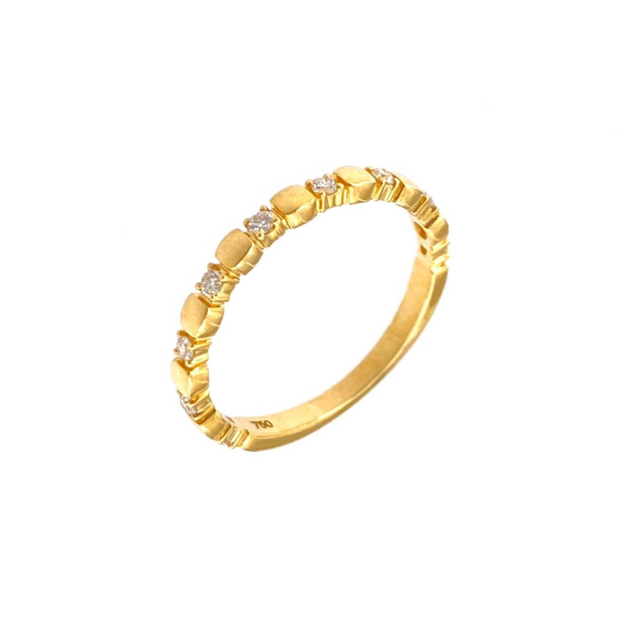 ring D14pt GG 18 karaat maat 53