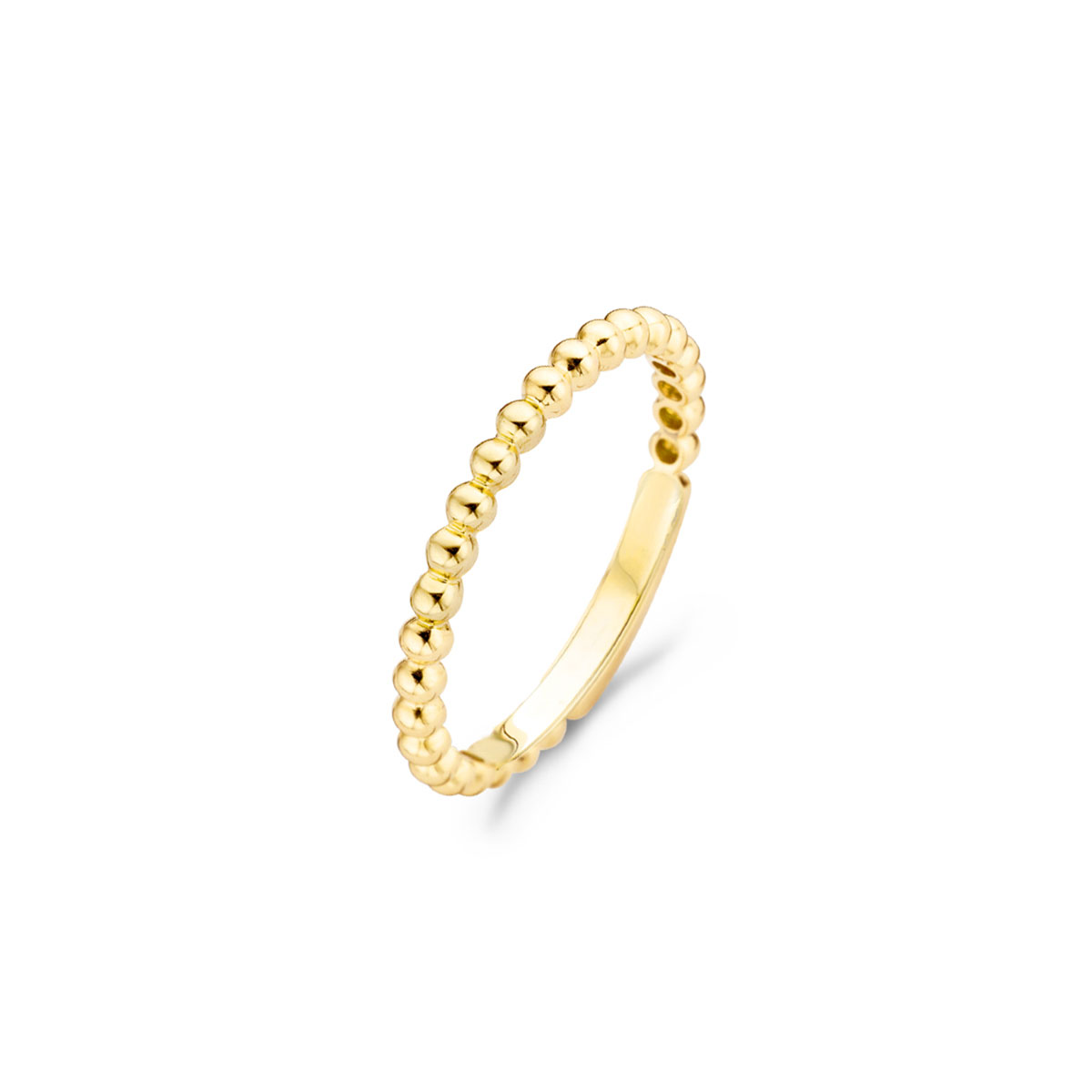 Blush minimalistische damesring 14k geelgoud.