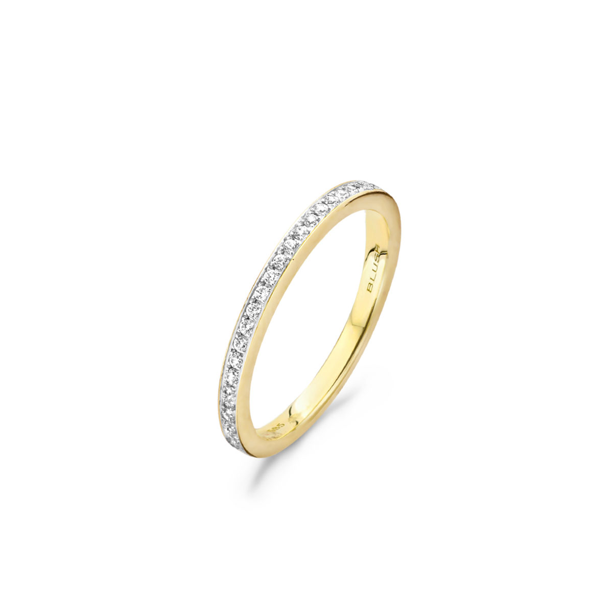 Blush dames ring met zirkonia 14K Geelgoud.