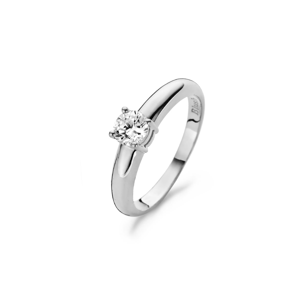 Blush Ring 1129WZI -  Wit Goud (14Krt.) met Zirconia - Maat 54