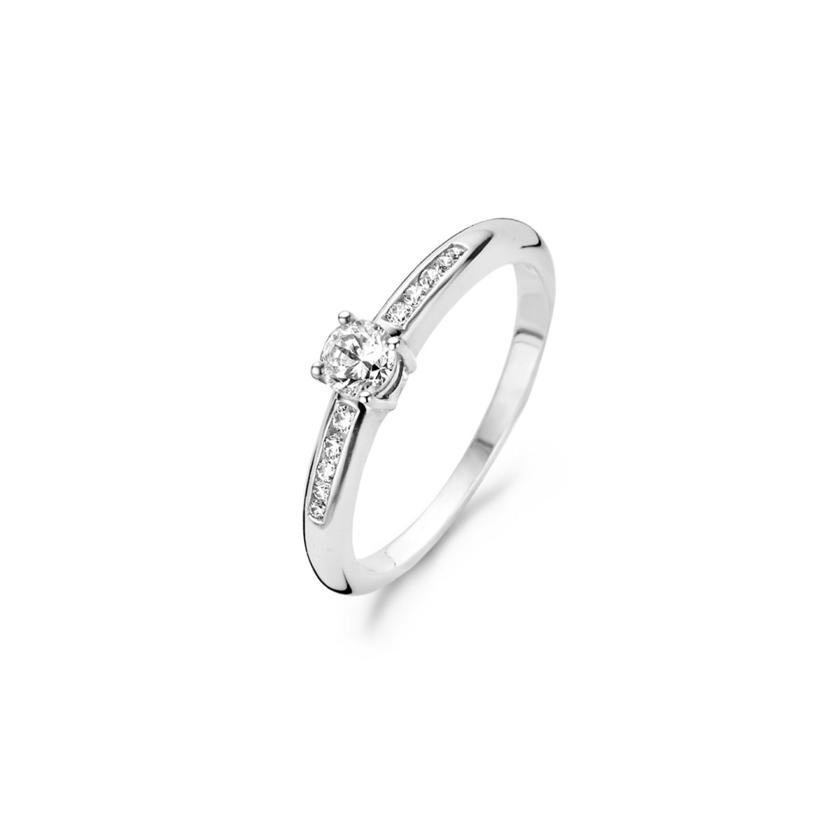Blush Ring 1155WZI in Wit Goud (14Krt.) en met Zirconia.