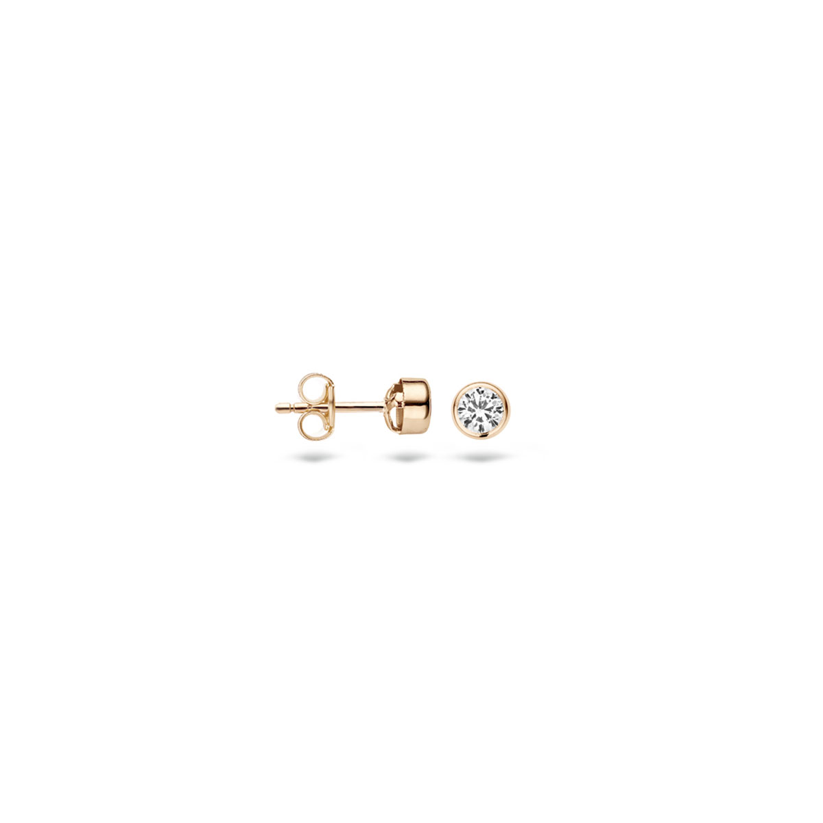 Blush Oorbellen 7135RZI in Rosé Goud (14Krt.) met Zirconia.