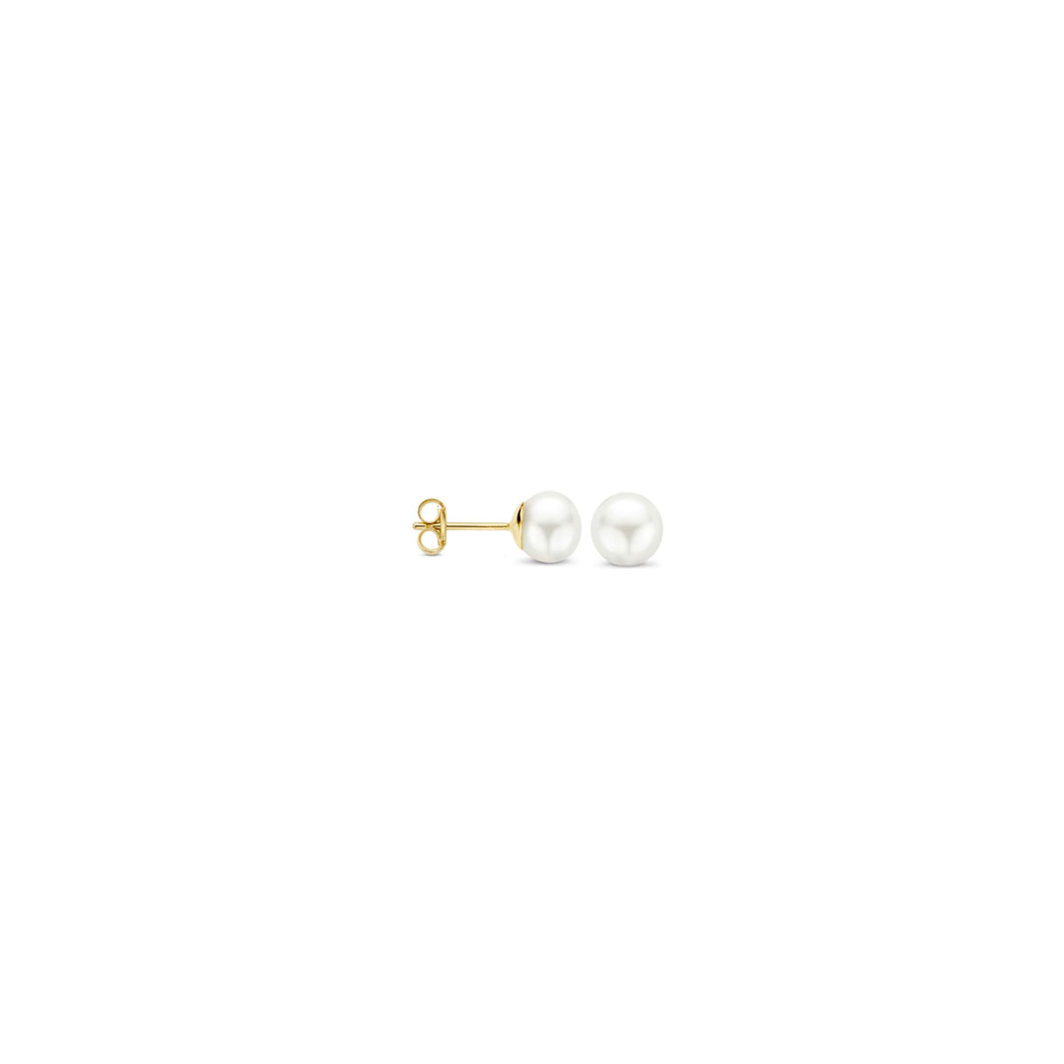 Blush pareloorbellen 14K Geelgoud 3,3mm.