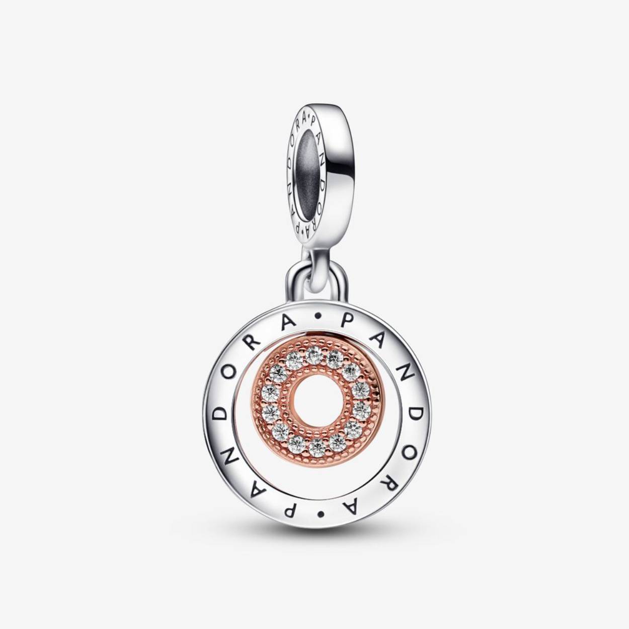 pandora hanger zirkonia 14k rose gold plated