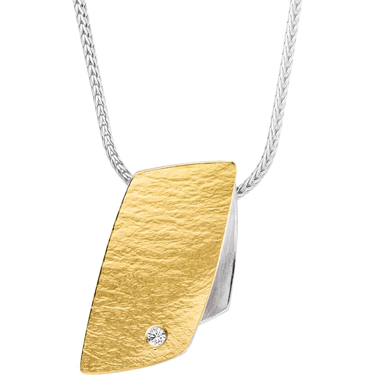 Die Kette K1270 Brillant 0.03ct, besteht aus hochwertigem Silber und ist eine elegante Halskette. Perfekt für jeden Anlass, verleiht sie jedem Outfit ein dezentes Funkeln. Ideal als dezenter Schmuck im Alltag oder als elegantes Accessoire zu Abendgarderoben zu tragen. Ein Must-Have für jeden Schmuckliebhaber.