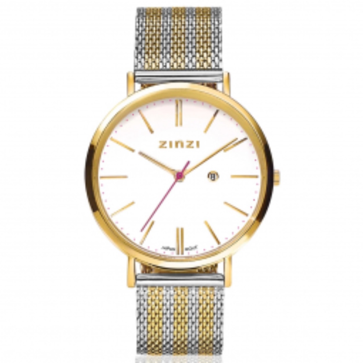 Zinzi dameshorloge mesh band bicolor